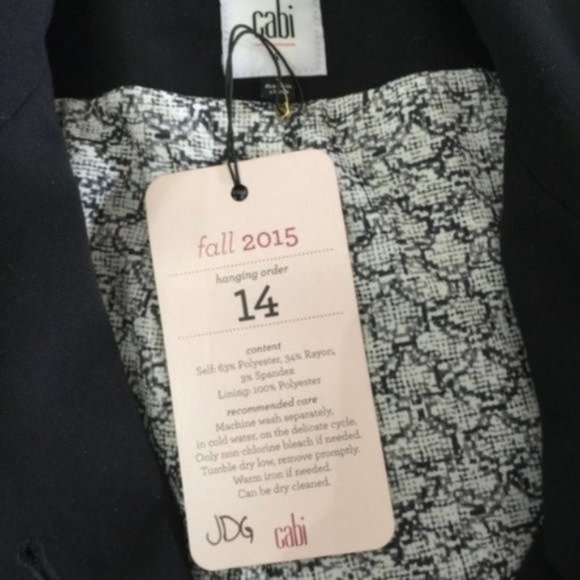Cabi Abbott Jacket Blazer Size 4 Black - Picture 7 of 8